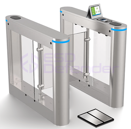 Barriera a battente con tester ESD
